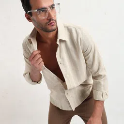 SHOWOFF Men Comfort Slim Fit Spread Collar Vertical Striped Cotton Casual Shirt-image-27