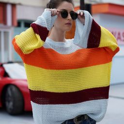Oh Rare Women Colourblocked Pullover-picture-45
