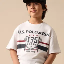 u.s. polo assn. kids Uspa Kids Boys Graphic Printed Boxy Fit Cotton T-shirt-picture-16