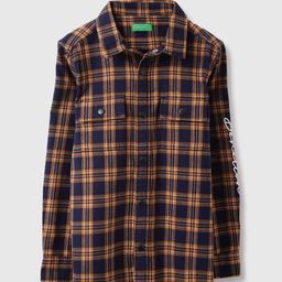 United Colors of Benetton Boys Spread Collar Tartan Checked Cotton Casual Shirt-image-59