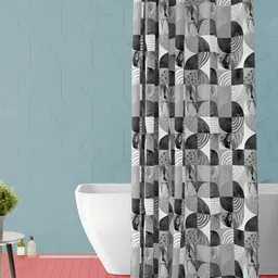 ArtzFolio Black & White Geometric Printed Waterproof Shower Curtains-image-81