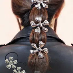 HAIR DRAMA CO. Women Set of 2 Floral Pony Cuffs-42