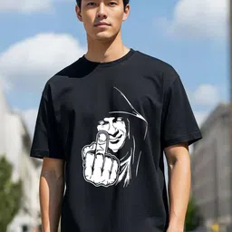 SZN Men Black Printed Drop-Shoulder Sleeves T-shirt-picture-17