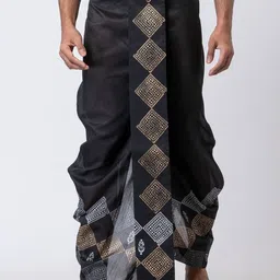 Nakshi Men Drawstring Handblock Printed Dhoti-image-25