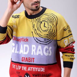 The Indian Garage Co Men Typography Printed Round Neck Full Sleeves Pullover Sweaters-image-35