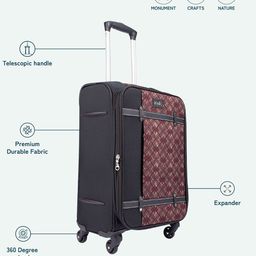 ZOUK Amritsar Phulkari Saira Trolley Bag image 3