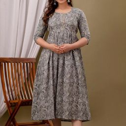 FASHION CLOUD Women Printed A-Line Kurti-image-96