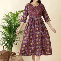 Moda Rapido Floral Print Fit & Flare Maxi Dress-image-76