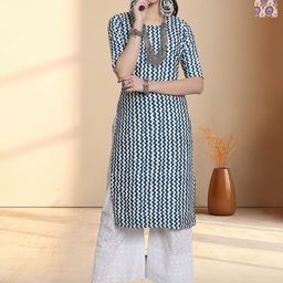 HERE&NOW Selection Of 2 Ethnic Motifs Printed Straight Kurtas-image-36