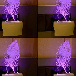 SOMIL Set of 4 3D Illusion Effect Multicolour Led Night Lamp-image-76