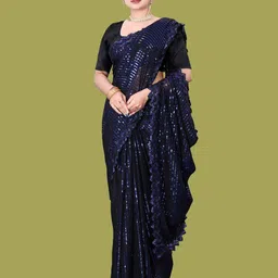 Hesika Embellished Pure Georgette Saree-picture-23