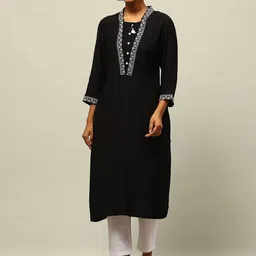 Rangriti Round Neck Straight Kurta-picture-56