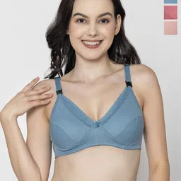 Mine4Nine Pack Of 3 Full Coverage Solid Bra-26