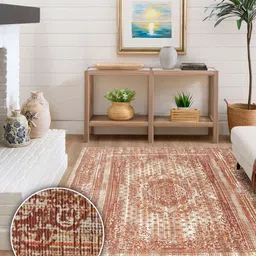 Kaleen India Gold-Toned Traditional Anti-Skid Polyester Carpet-11