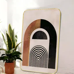 Myntra Elegant Homes Off White & Black Boho Arch Minimal Wooden Wall Art-23