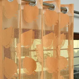 Galaxy Home Decor Gold-Toned Set of 2 Sheer Long Door Curtain-90