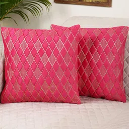 Set of 2 Piece Rani Color Premium Velvet Cushion Covers-image-90