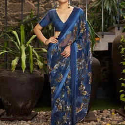 Sitanjali Floral PrInted Satin Bagh Saree-picture-40