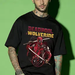 Bewakoof Men Graphic Printed Round Neck Pure Cotton Oversized T-Shirt-image-63