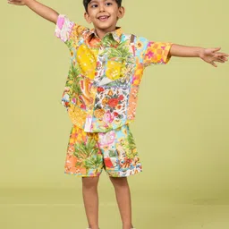 Boys Cotton Shirt & Shorts Set| Summertime-image-23