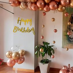 Special You 28 Pcs Rose Gold & Yellow Balloons & Banner Festive Decor-image-30