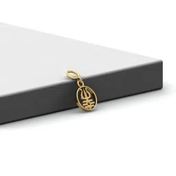 KUBERBOX 18KT Trishul Tripundra Pendant Gold-image-95