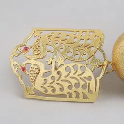 Anouk Gold-Plated Artificial Beaded Dome Shaped Jhumkas image 2