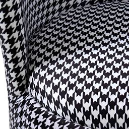 Shadowkart Set Of 2 Black & White Sitting Mudda Puffy Stool Ottomans image 3