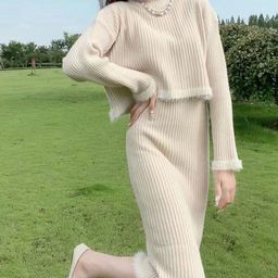 bebe Striped Round-Neck Top With Skirts Co-Ords-picture-20