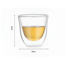 We3 Transparent Solid Glass Glossy Mugs Set of Cups and Mugs image 4