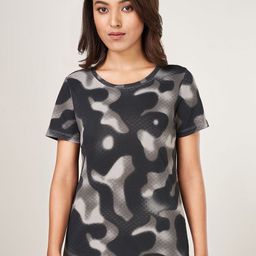 Ajile by Pantaloons Women Abstract Printed Round Neck Cotton T-shirt-picture-40