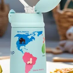 Voik Blue Single Stainless Steel Water Bottle-image-35