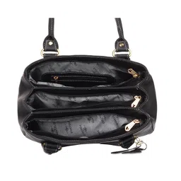 Fostelo Checked PU Structured Shoulder Bag with image 3