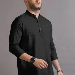Fifth U Men Black Kurta-24