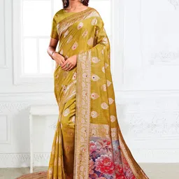 Astita Woven Design Zari Linen Blend Saree-23