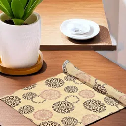 REVEXO Brown & Red Printed Water-Resistant Shelf Liner-26