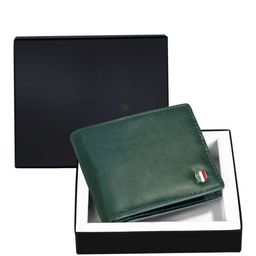 JONFY Men Solid Two Fold Short Wallet-1