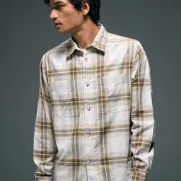 Flying Machine Men Classic Tartan Checks Opaque Checked Casual Shirt-image-94