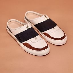 dmodot Freddo Azzurro Men Colourblocked Leather Slip-On Sneakers-image-27