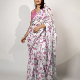 KALINI Floral Printed Embellished Saree-image-24