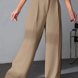Next One Women Smart High-Rise Stretchable Easy Wash Loose Fit Parallel Trousers-picture-7