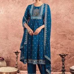 KALINI Women Ethnic Motifs Printed Regular Kurta with Trousers & With Dupatta-3
