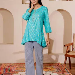 Chandbaali Printed Embellished Tunic-picture-16