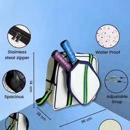 The Tie Hub Pickleball Bag With Paddle Holder & Adjustable Strap Sports Accessories-image-36