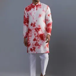 sven suits Men Tie & Dye Straight Kurta with Trouser-picture-35