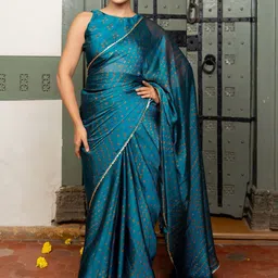 MIRCHI FASHIONPrinted Sequinned Bandhani Saree-picture-32