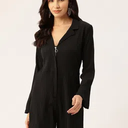 Sleek Italia Women Shirt Collar Jumpsuit-picture-13