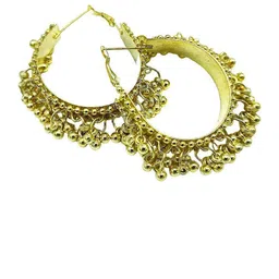 Yash Jewels Emporiums Gold Plated Ghungroo Circular Shape Hoop Earrings-image-71