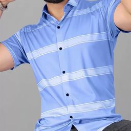 FABRIPPLE Men Classic Printed Casual Shirt-image-3