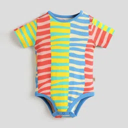 Somersault Flowline Striped Colourblocked Cotton Bodysuit-18